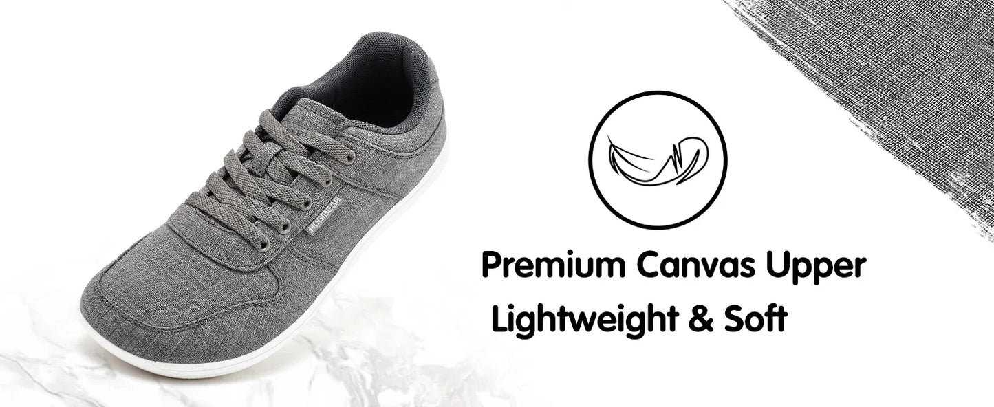 HOBIBEAR Unisex Barefoot Shoes – Lightweight Minimalist Walking Sneakers for Men & Women, Lace-Up Outdoor Running Shoes