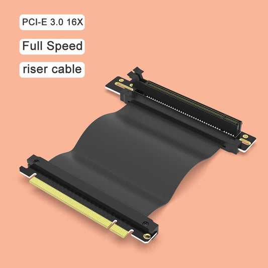 PCIe 3.0 x16 Riser Cable - 90° Full Speed Graphics Card Extension Adapter 164-Pin