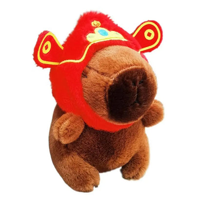 Plush Cocoa Cat Snapper Keychain – Cute Soft Doll Pendant, Exquisite Schoolbag Charm Accessory