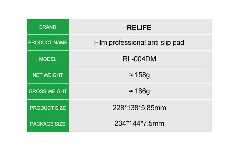 Relife RL-004DM Professional Anti-Slip Silicone Pad – Multi-Device Camera Protection Film for Repair Work