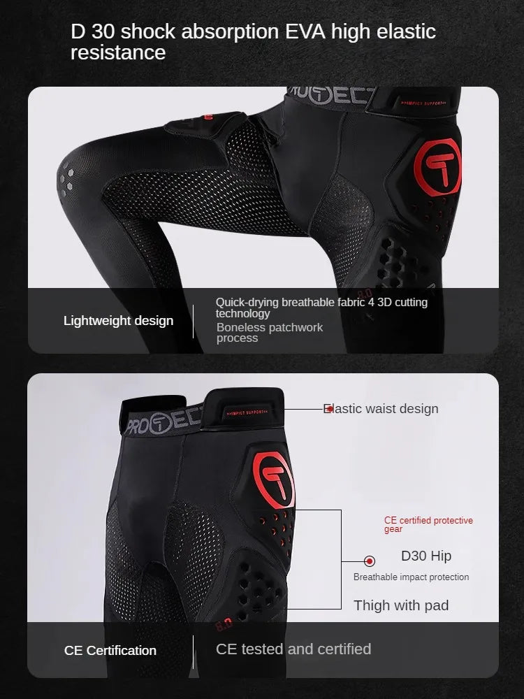 T Brand Motorcycle Racing Pants – Off-Road Hip Protection Anti-Drop Pants for Outdoor Riding & Track