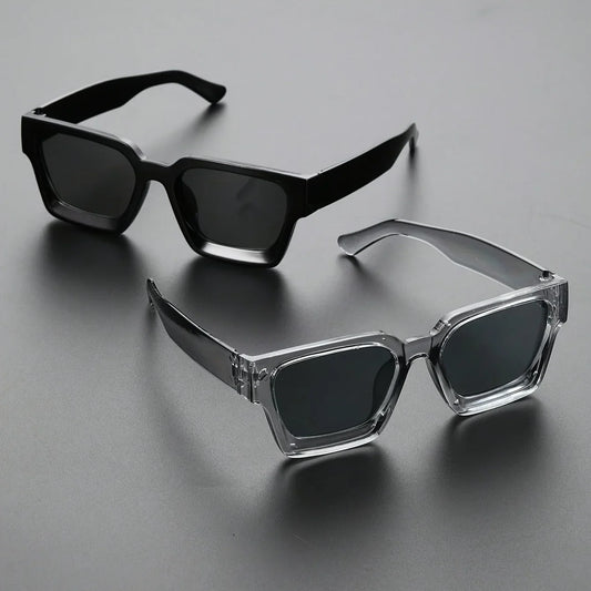 1 or 2 PC Classic Square Plastic Frame Sunglasses – Unisex Daily Fashion Shades & Eyewear Accessories
