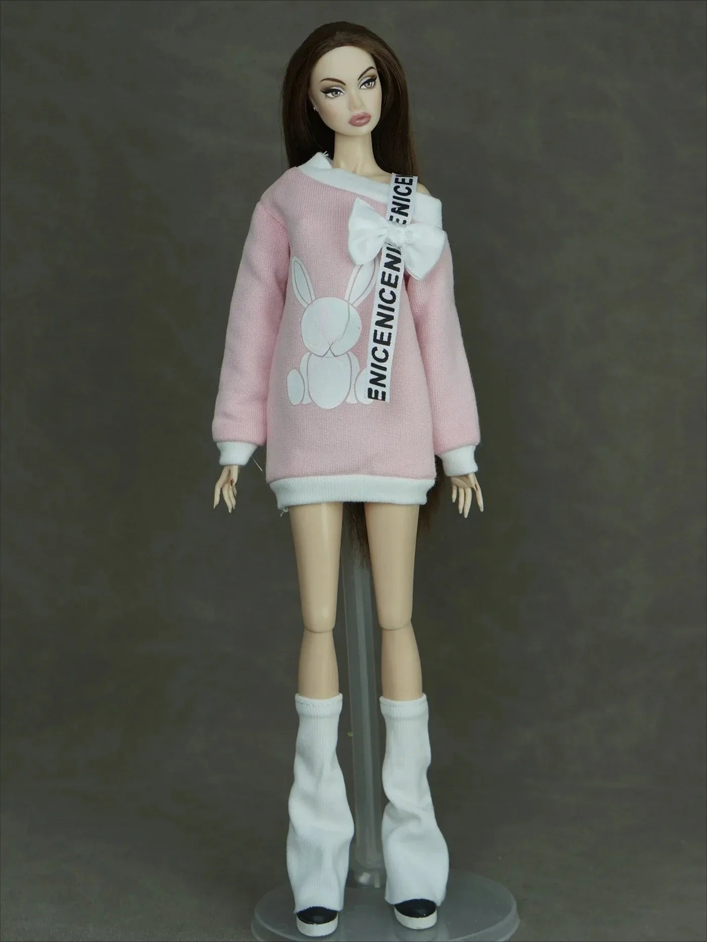 30cm Doll Clothes Set – Long Sleeve Shirt & Foot Covers for 1/6 OB/ST/FR/BB Dolls