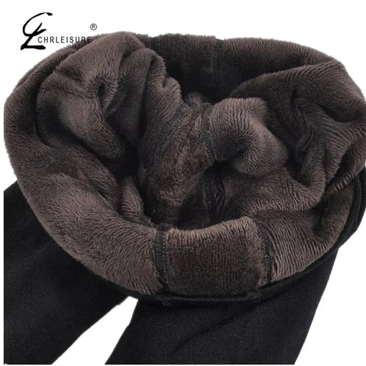 Women’s Winter High Waist Leggings – Thick Velvet Solid Color Leggings in 8 Colors, S-XXL, Warm Autumn Fashion Pants