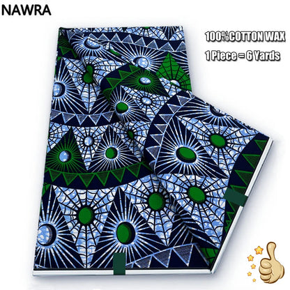 Original 100% Cotton African Wax Print Fabric - Soft Ankara Batik DIY Pagne