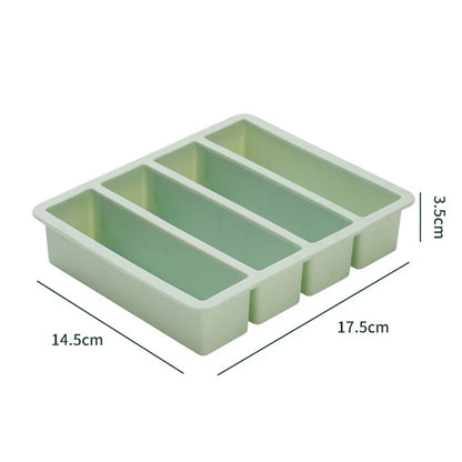 Extra Large Silicone Freezer Tray with Lid – Giant 4-Cube Food Storage Mold for Soup, Sauce & Meal Prep Ice Cubes Kitchen Container