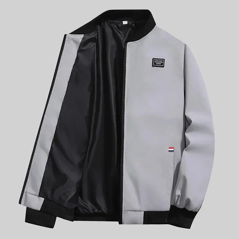 Men’s Lightweight Windbreaker Jacket - Spring Fall Windproof Casual Outdoor Coat with Zipper Pockets
