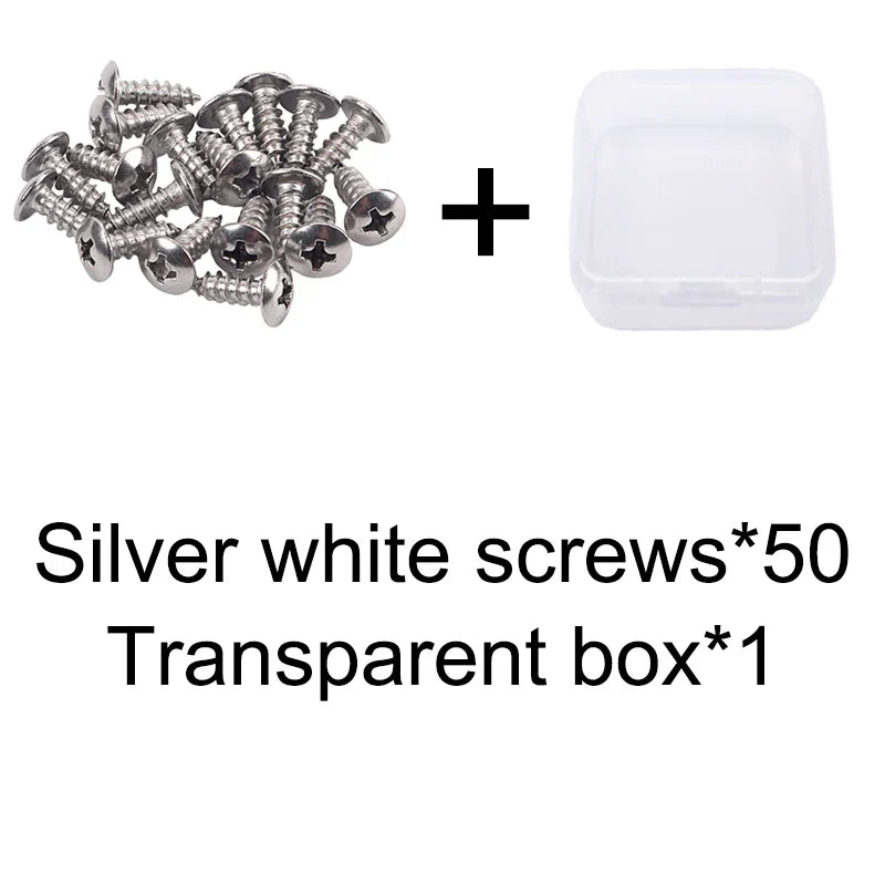 Electric Guitar Bass Pickguard Screws - 3x12mm Protective Plate Rear Cover Screws with Storage Box