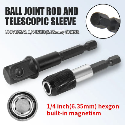 31Pcs Electric Screwdriver Bit Set - Alloy Phillips Hex Torx Socket Bits with Storage Case