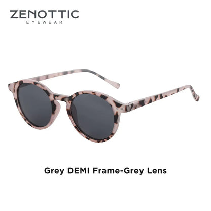 ZENOTTIC Retro Circular Polarized Sunglasses (S Size) – Vintage Small Round UV400 Goggles for Men & Women