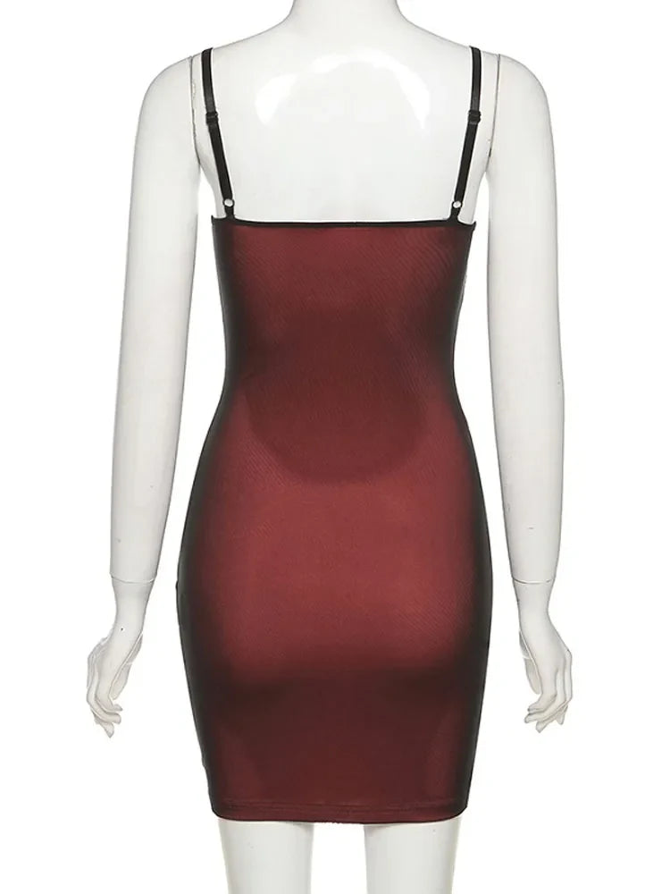 2023 Mesh Double Layer Bodycon Dress – Sexy Sleeveless Bandage Dress, Elastic Split Slim Fit Party & Clubwear for Women