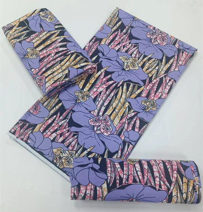 100% Cotton Ankara Fabric - High Quality African Print Batik Real Wax Pagne 6 Yards for Stylish Sewing
