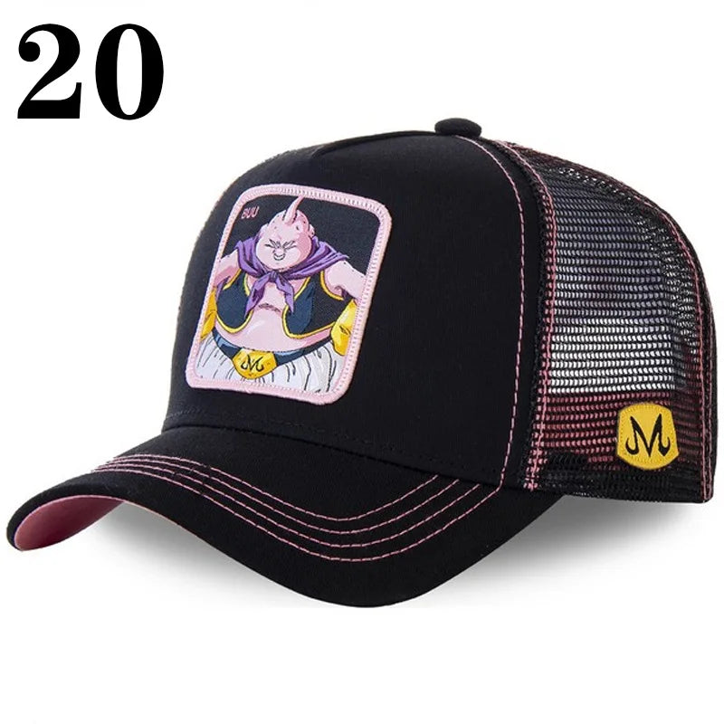 Dragon Ball Anime Baseball Cap - Goku Vegeta Buu Mesh Hip Hop Hat for Summer Casual Wear