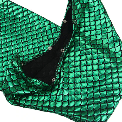 Cosplay Mermaid Tail Costume for Kids — Elastic Swimwear for Girls, Quick-Dry Swimming & Party Use