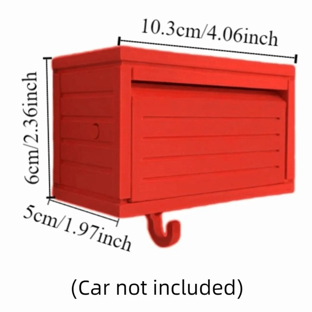 Creative Car Garage Key Holder - Fun Wall Mounted Key Organizer with Easy Install Hook Bracket