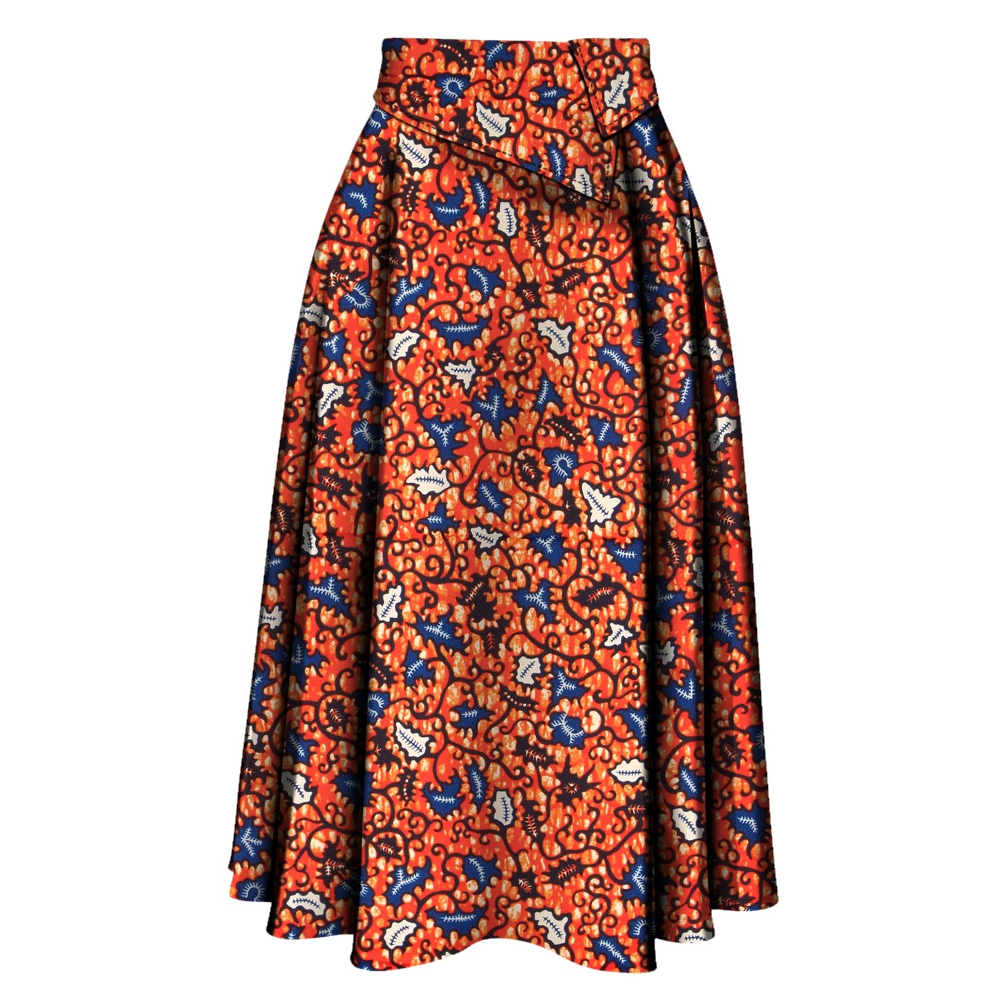 African Ankara Skirt for Women - High Waist Long Printed Party Skirt