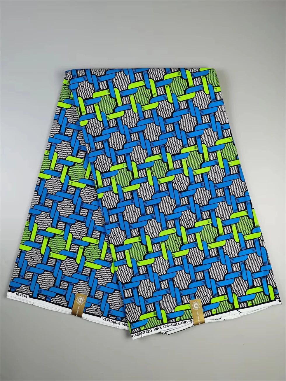 Guaranteed Original African Wax Fabric - 100% Cotton Real Ankara Print 6 Yards for Wedding Dresses & Sewing