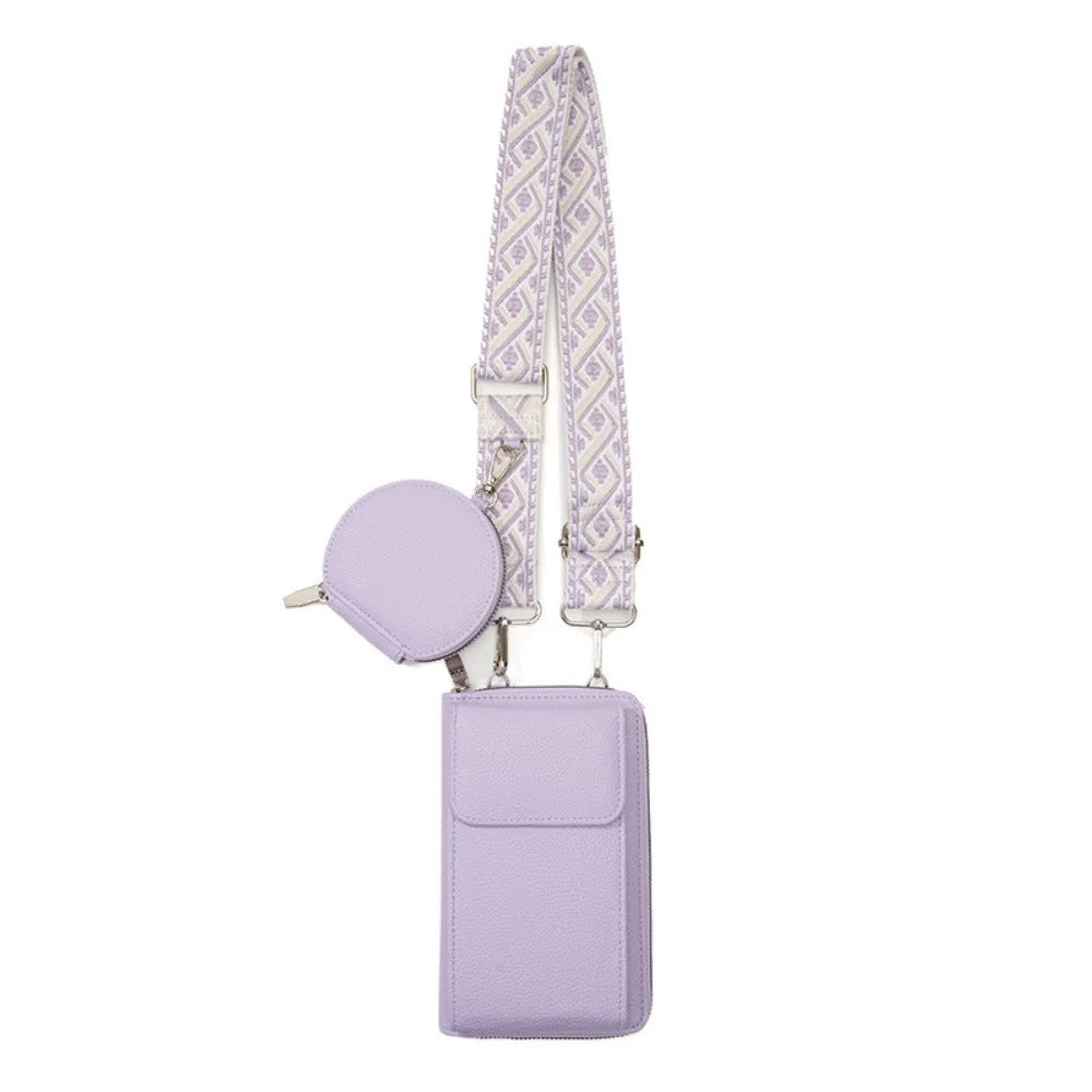 Women's Mini PU Leather Phone Bag - Lightweight Small Crossbody Purse for Everyday Use