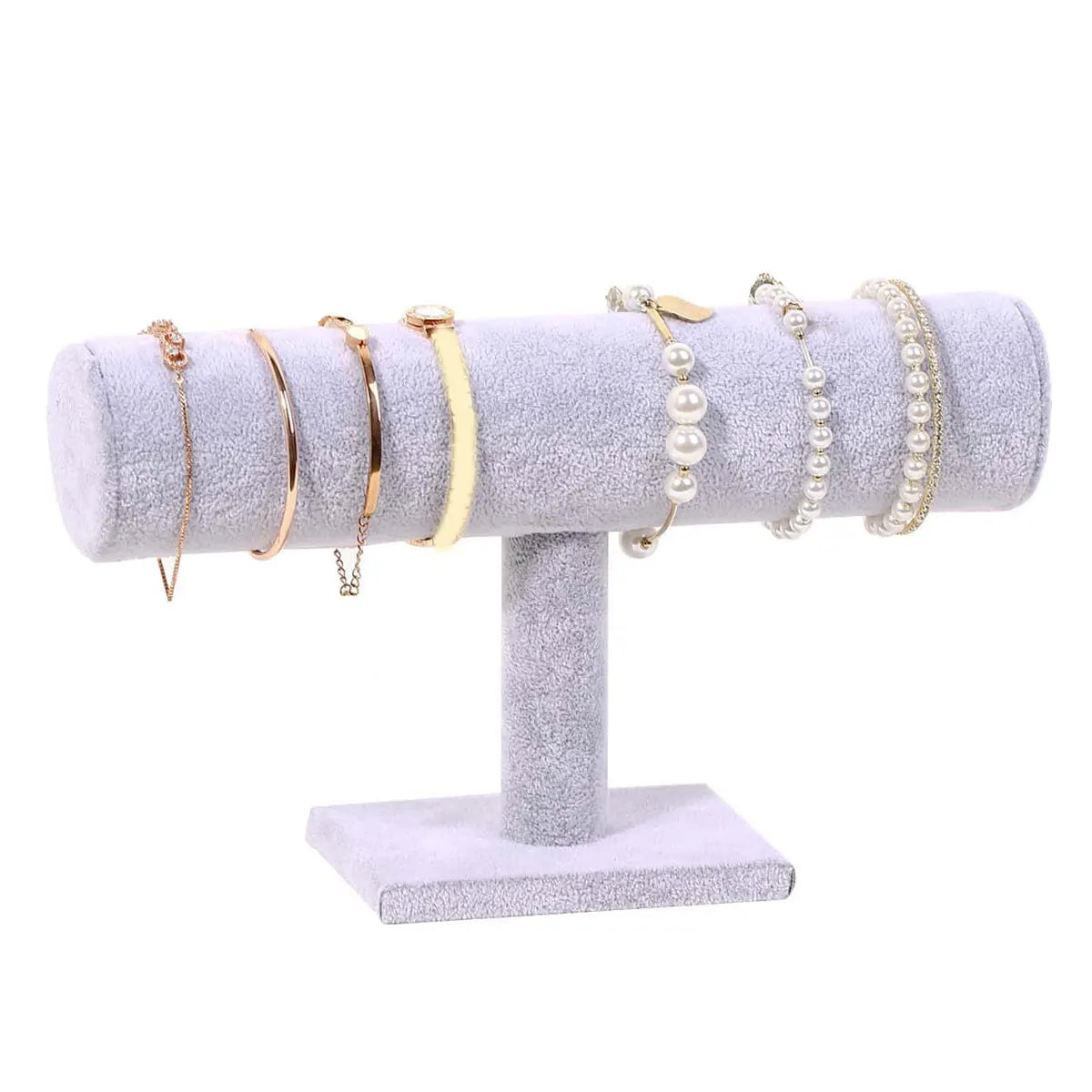 T-Shaped Jewelry Display Stand - Vertical Bracelet, Necklace & Watch Storage Organizer
