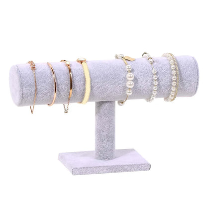 T-Shaped Jewelry Display Stand - Vertical Bracelet, Necklace & Watch Storage Organizer