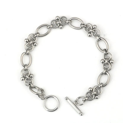 316L Stainless Steel Chain Bracelet - Hip Hop Tricycle Design DIY Statement Jewelry For Men & Women Kpop Style