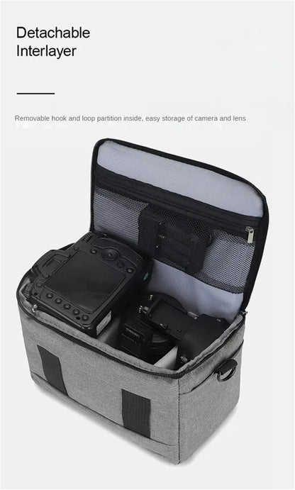 DSLR Camera Shoulder Bag – Portable Nylon Handbag & Crossbody Case for Sony, Nikon, Canon, Panasonic Equipment