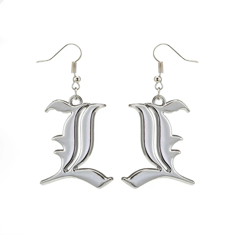 Death Note Anime Book Drop Earrings - Black L Cosplay Jewelry Birthday Gift