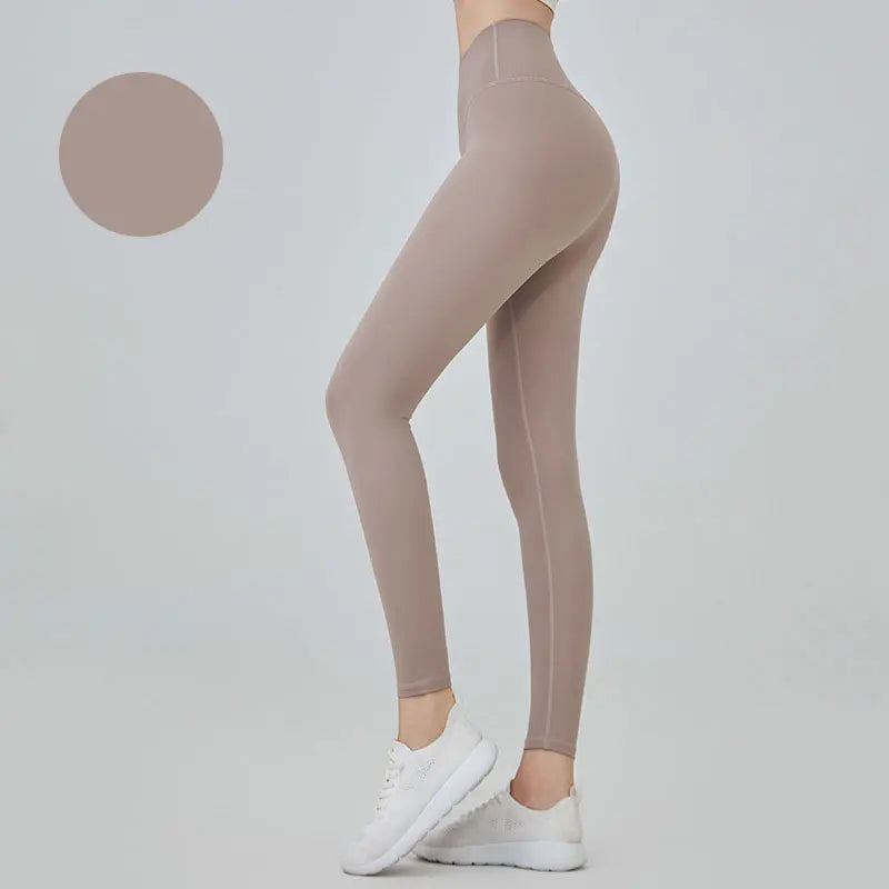 Women's High Waist Seamless Leggings - Naked Feel Push Up Yoga Pants For Fitness, Running & Gym Training