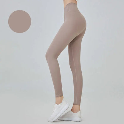 Women's High Waist Seamless Leggings - Naked Feel Push Up Yoga Pants For Fitness, Running & Gym Training