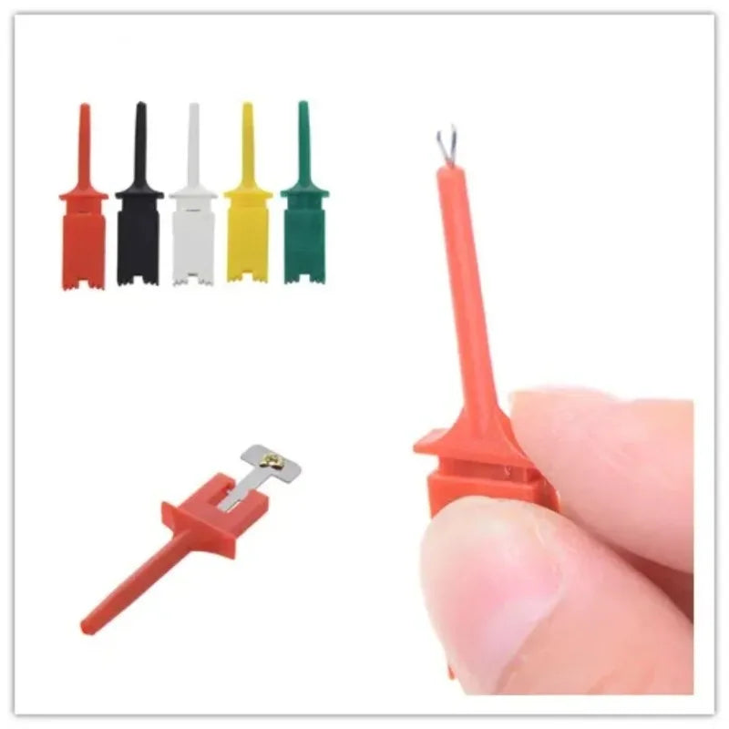 10PCS SMD IC Test Hook Clips - PCB Probe Grabbers for Electronic Component Inspection & Repair
