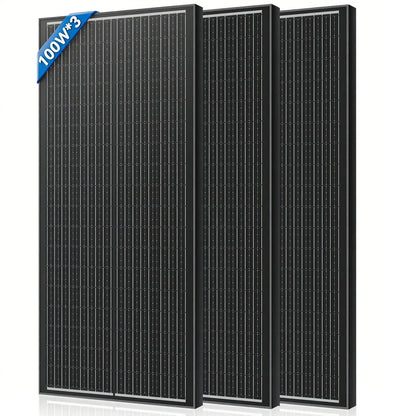 Rvpozwer N-Type Mono Solar Panel - 400W/200W/100W High Efficiency Waterproof Module for RV Marine Yacht Camping & Off Grid Power