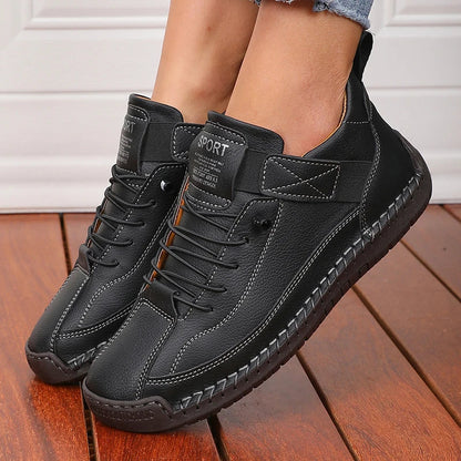 Women’s Mid-Calf Retro Boots - British Style Anti-Slip Workwear Loafers for Summer
