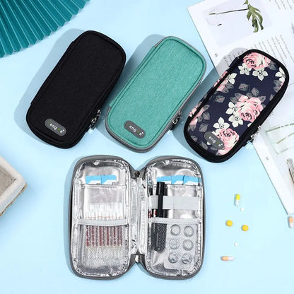 Oxford Cloth Insulin Cooling Bag - Portable Cold Storage Medicine Cooler for Diabetes, Travel-Friendly Drug Freezer