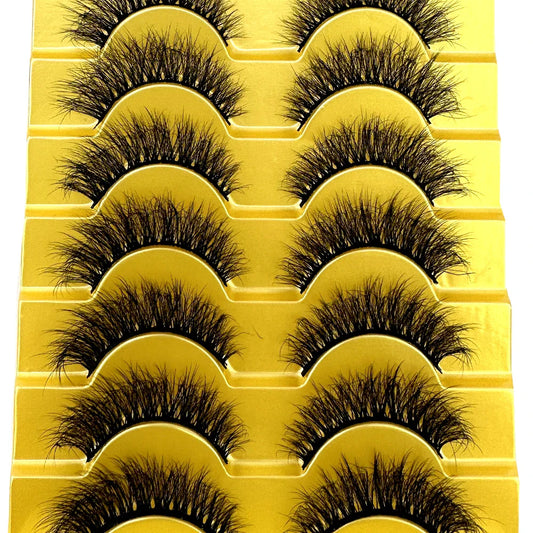 10 Pairs 3D Mink False Eyelashes – Natural Long & Short Fake Lashes Makeup Kit (38 Styles)