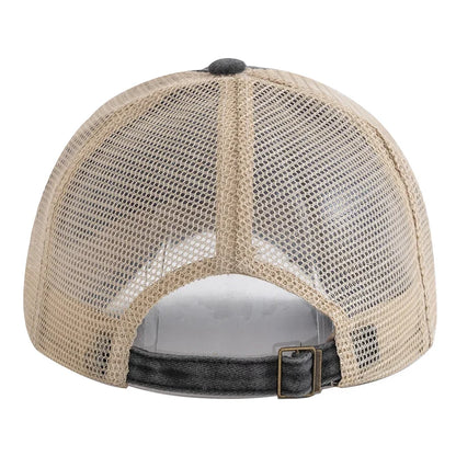 Unisex Washed Cotton Trucker Hat - Multi Color Casual Baseball Cap for Men & Women