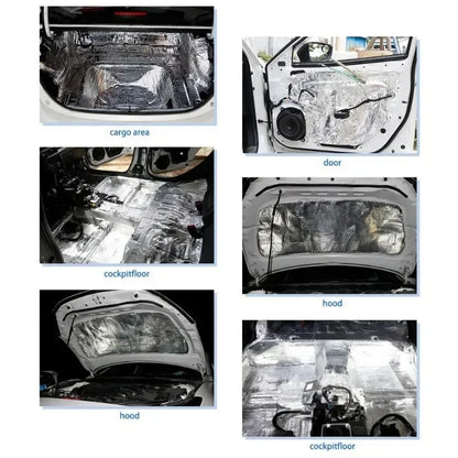 Fireproof Sound Insulation Mat - 200x50cm Thermal Acoustic Panel for Car Noise Reduction & Heat Protection