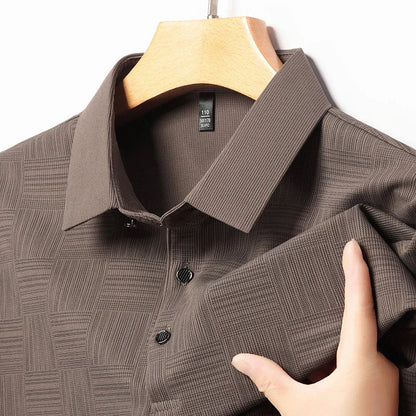 Men's Printed Business Casual Polo Shirt - 2026 Short Sleeve Breathable Fashion Top
