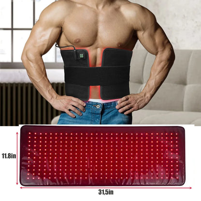 Red & Infrared Therapy Belt – Wearable Heating Pad for Face, Body, Shoulder, Joint, and Muscle Pain Relief