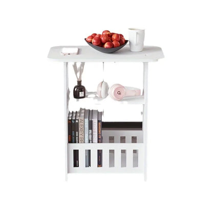 Modern Nordic Wooden Storage Table - Multipurpose Bedside Nightstand & Living Room Organizer