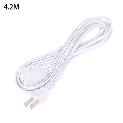 AC Power Cord with ON/OFF Switch - Two-Pin Plug Extension Cable Adapter for Home & Electronics