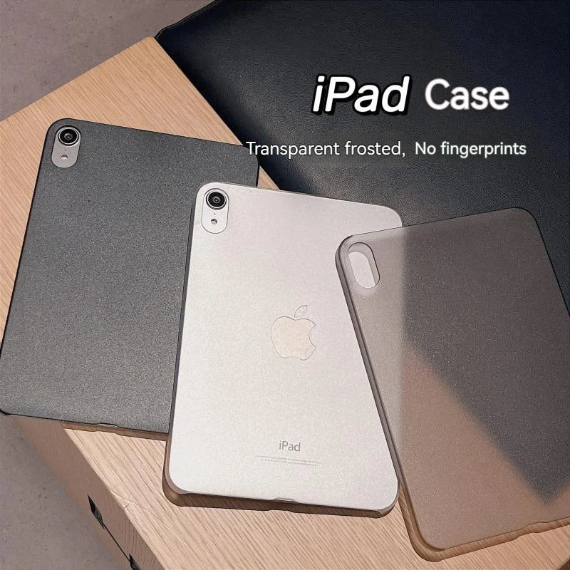 Transparent Frosted Case for iPad Mini 6 - Ultra Thin Fingerprint Resistant Hard PC Cover for iPad 10th, 9th, 8th, 10.2, Air 5 and 4