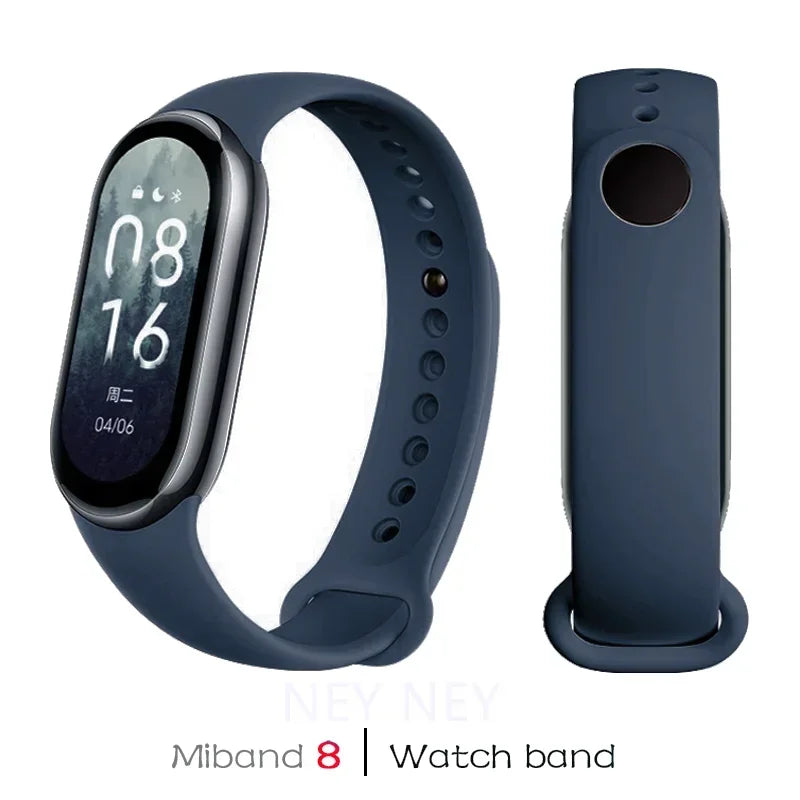 Waterproof Silicone Sport Strap for Xiaomi Mi Band 8/9 NFC – Replacement Smartwatch Bracelet