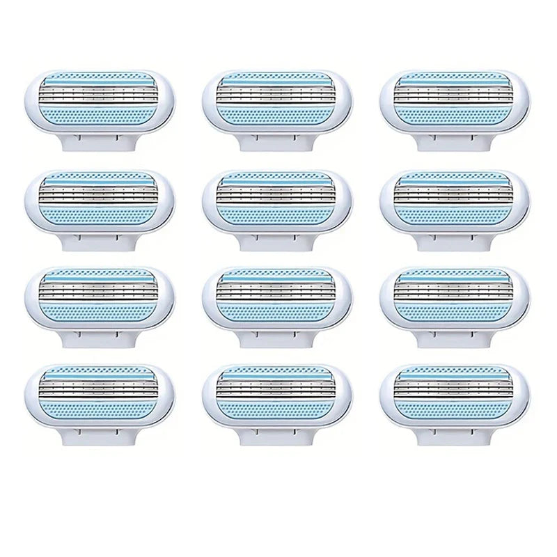 Women’s 3-Layer Manual Razor – Replaceable Head Shaver for Armpit, Leg & Bikini Hair Removal
