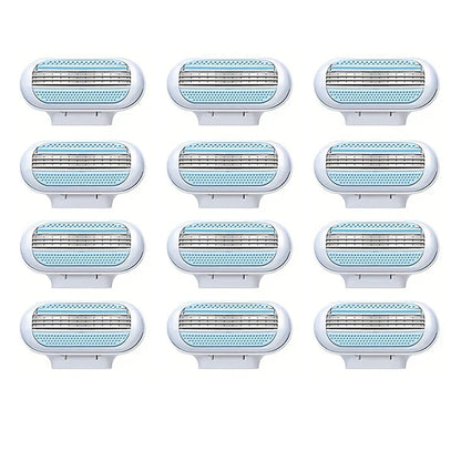 Women’s 3-Layer Manual Razor – Replaceable Head Shaver for Armpit, Leg & Bikini Hair Removal