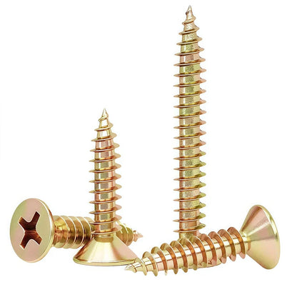 M3-M6 Zinc Phillips Countersunk Screws - Self-Tapping Drywall, Wood & Chipboard Screws