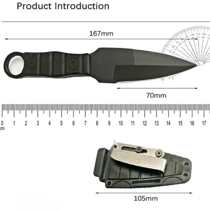 Outdoor Survival Knife - High Hardness EDC Portable Utility Knife with K Sheath for Camping & Adventure