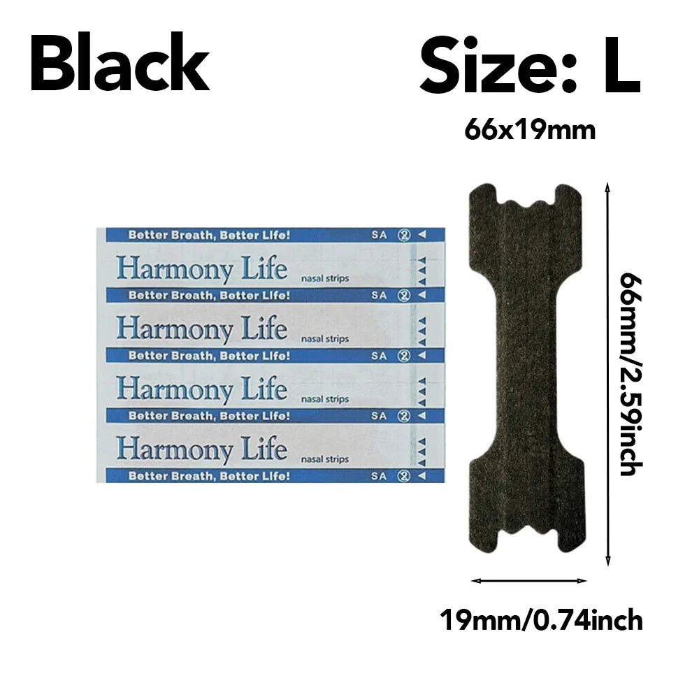 10-200PCS Black Nose Strips — Anti-Snoring Nose Patch for Better Sleep and Easier Breathing