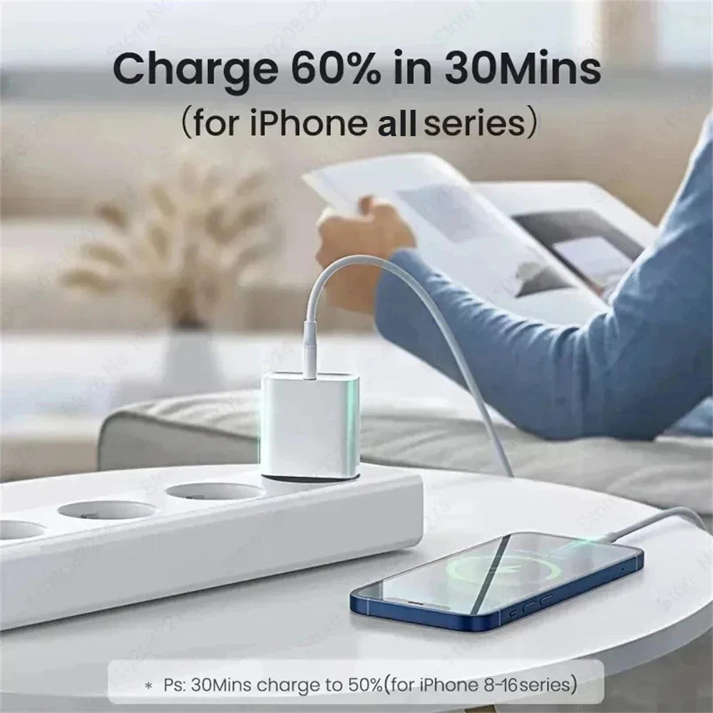 PD 40W Fast Charger - USB-C Charging Cable for iPhone 16/15/14/13/12/11 Pro Max, Plus & iPad Air