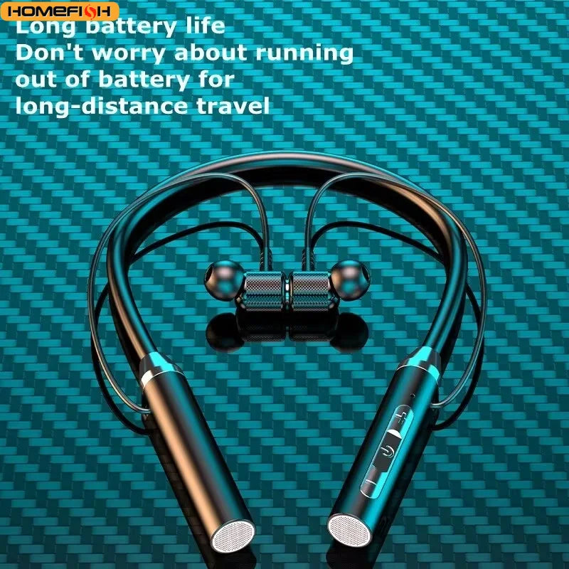 9D Bluetooth Wireless Earphones - Magnetic Sport Neckband TWS Earbuds with Mic