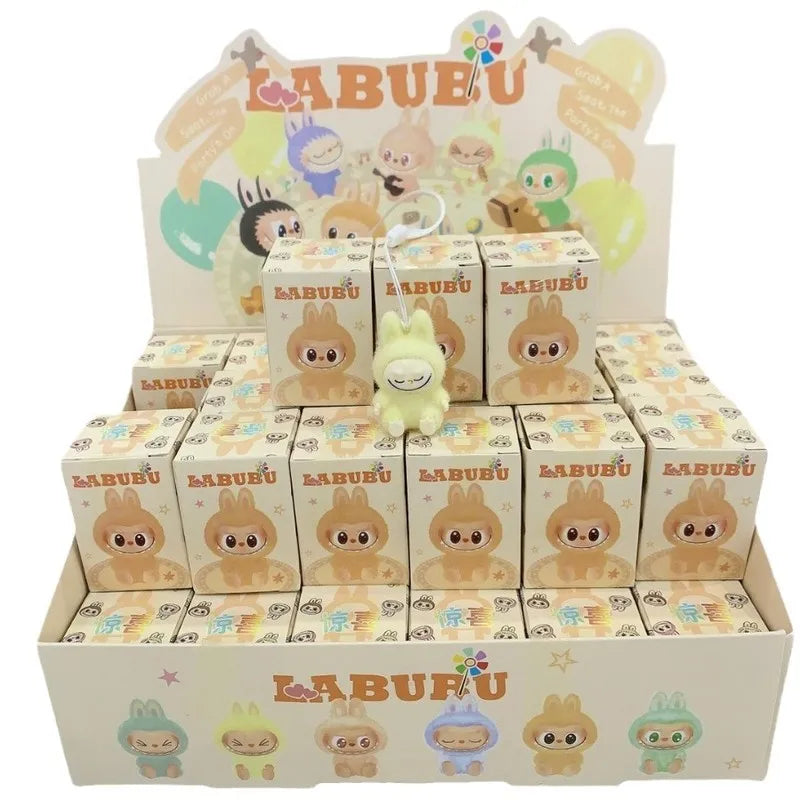 Cartoon Labubu Resin Plush Blind Box Pendant – Cute Backpack & Desktop Accessory for Kids